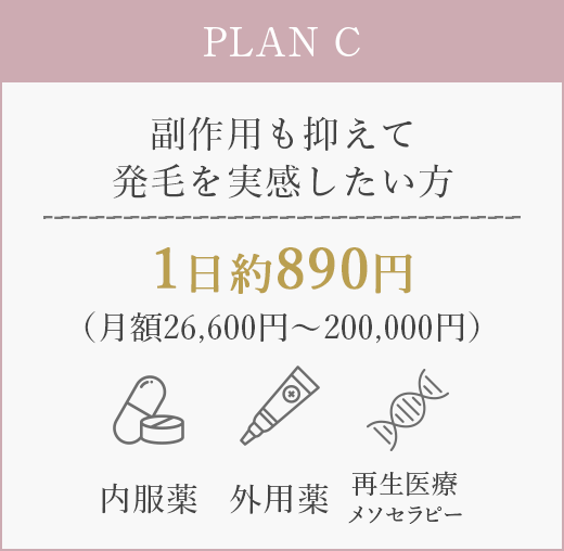 PLAN D 副作用を抑えて発毛を実感したい方