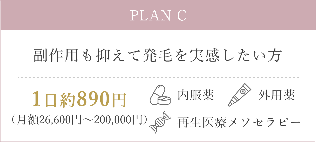 PLAN D 副作用を抑えて発毛を実感したい方