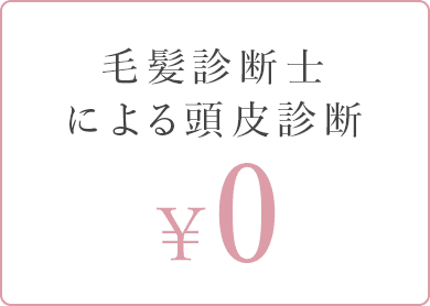 毛髪診断士による頭皮診断 0¥