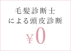 毛髪診断士による頭皮診断 0¥